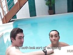 HUNT4K. Sex adventures in private swimming pool